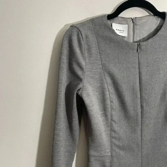 Akris Punto gray wool fit and flare dress 6 - Picture 4 of 7